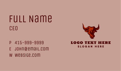 Wild Bull Horns Business Card Image Preview