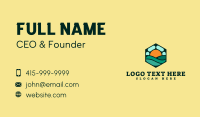 Hexagon Beach Wave Business Card Design