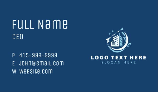 Building Pressure Washing Business Card Design Image Preview
