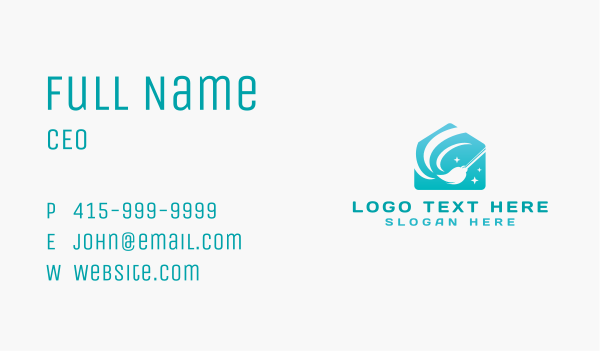 Home Cleaning Mop Business Card Design Image Preview