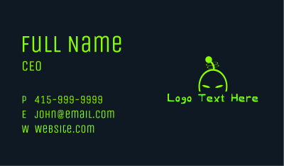 Alien Invasion Wordmark Business Card Image Preview
