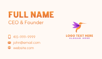 Flying Hummingbird Agency Business Card Preview