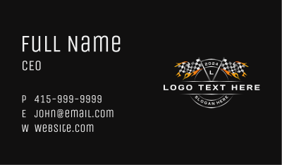 Racing Flag Motorsport Business Card Image Preview