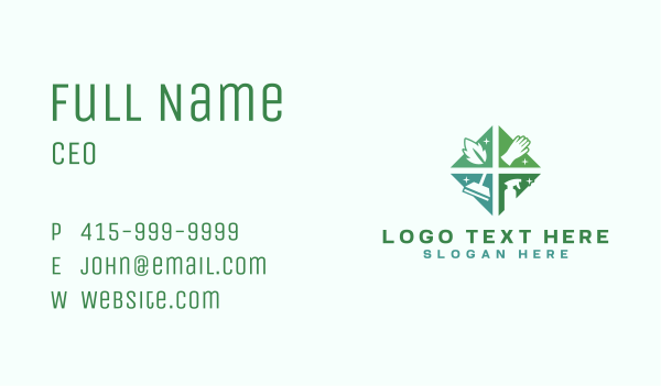 Natural Cleaning Sanitation Disinfection Business Card Design Image Preview