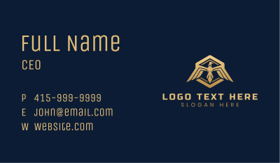 Hexagon Airforce Eagle Business Card Image Preview