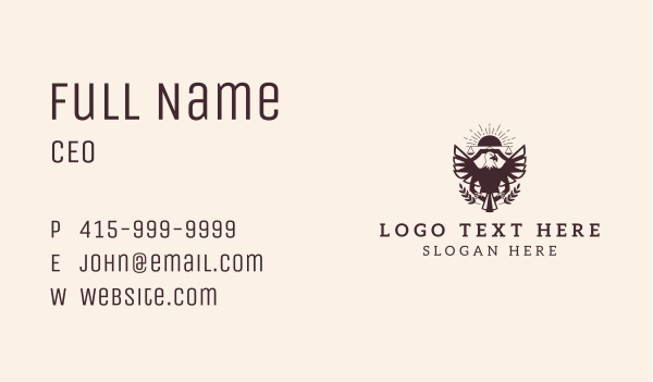 Eagle Justice Scale Wreath Business Card Design Image Preview