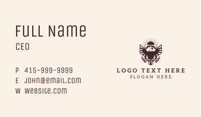Eagle Justice Scale Wreath Business Card Image Preview