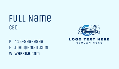 Water Car Cleaning Business Card Image Preview