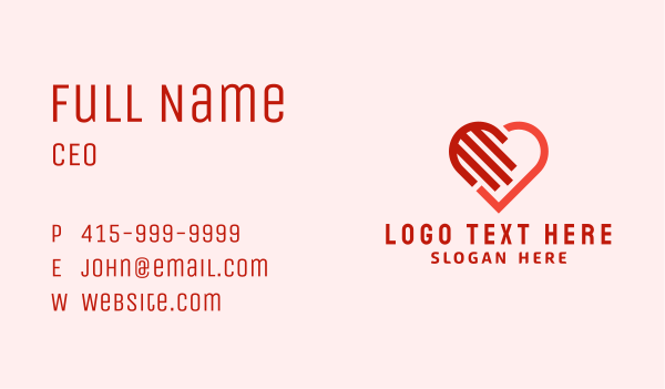 Heart Hand Organization Business Card Design Image Preview