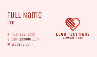Heart Hand Organization Business Card Image Preview