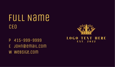 Golden Beauty Pageant Crown Business Card Image Preview