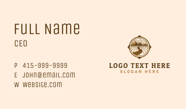 Mountain Compass Road Business Card Design Image Preview