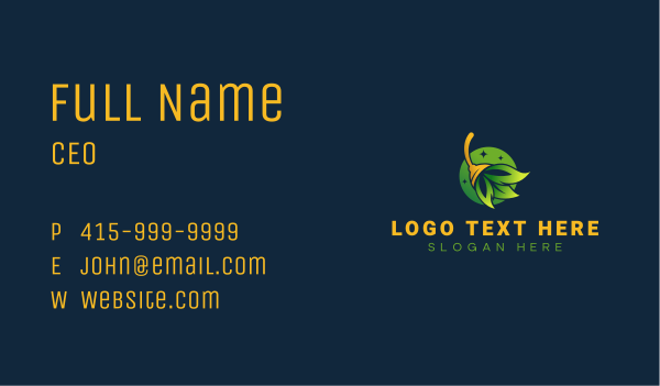 Leaf Broom Cleaning Business Card Design Image Preview