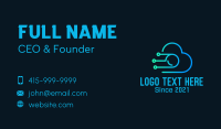 Cyber Cloud Camera Business Card Design