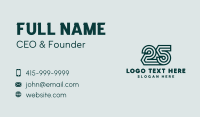 Jubilee Celebration Number 25 Business Card Preview