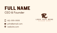 Vintage Classic Letter R Business Card Preview