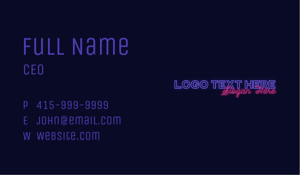 Night Club Wordmark Business Card Design Image Preview