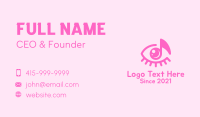 Pink Eye Music Note Business Card Design