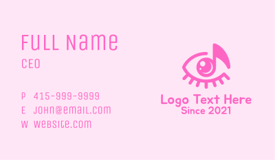 Pink Eye Music Note Business Card Image Preview