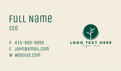Green Organic Branch  Business Card Image Preview