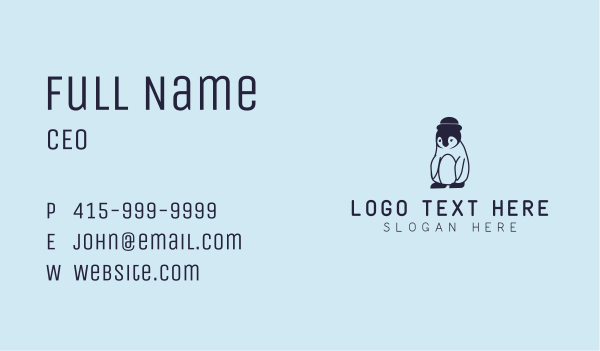 Penguin Hat Business Card Design Image Preview