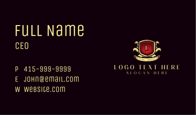 Luxury Shield Insignia Business Card Image Preview