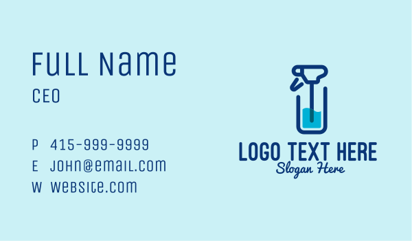 Disinfection Spray Bottle  Business Card Design Image Preview