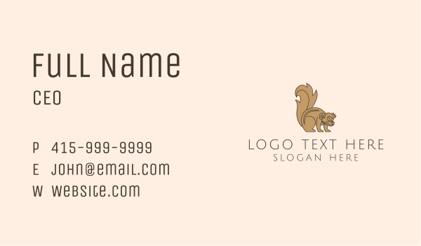 Wild Mongoose Animal  Business Card Design Image Preview