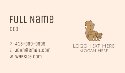 Wild Mongoose Animal  Business Card