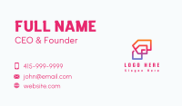 Gradient Tech Letter F Business Card Image Preview