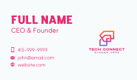 Gradient Tech Letter F Business Card Image Preview