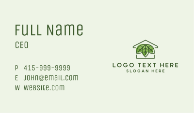 Organic Vegan House Business Card Image Preview