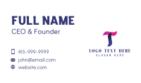Gradient Letter T Business Card Image Preview