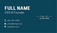 Minimalist Elegant Wordmark Business Card Image Preview