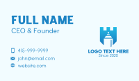 Blue Spray Paint Shield Business Card Design