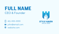 Blue Spray Paint Shield Business Card Image Preview