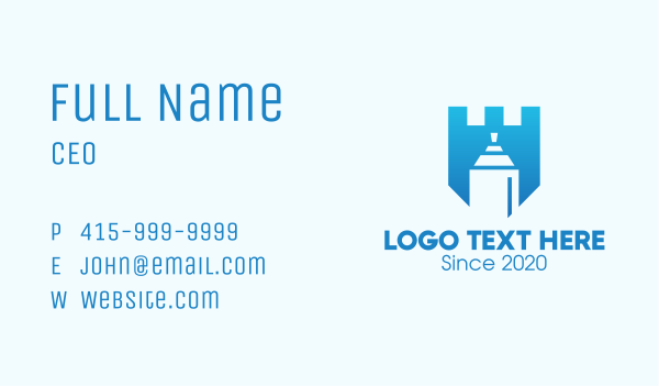 Blue Spray Paint Shield Business Card Design Image Preview