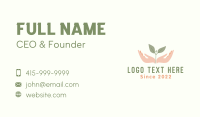 Natural Leaf Hand Business Card Image Preview