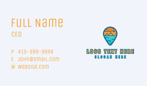 Island Travel Navigator Business Card Design Image Preview