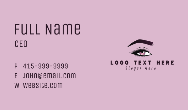 Aesthetic Woman Beauty Eyelash Business Card Design Image Preview