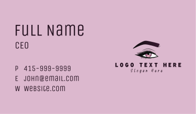Aesthetic Woman Beauty Eyelash Business Card Image Preview