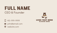 Grizzly Bear Cafe Business Card Image Preview