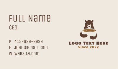 Grizzly Bear Cafe Business Card