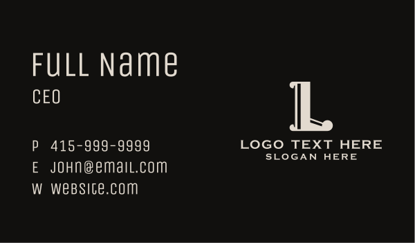 Decal Studio Letter L  Business Card Design Image Preview