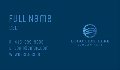 Modern Wave Technology Business Card Image Preview