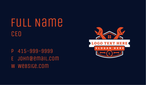 Wrench Repair Maintenance Business Card Design Image Preview