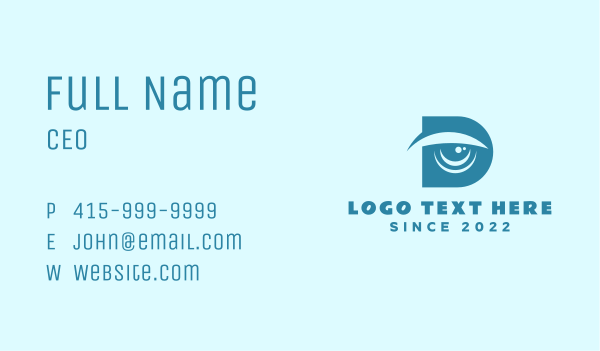 Cyber Eye Tech Letter D Business Card Design Image Preview