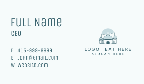 Islamic Mosque Landmark Business Card Design Image Preview