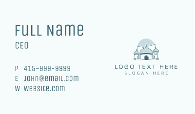 Islamic Mosque Landmark Business Card Image Preview