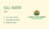 Hemp Leaf Sunset Business Card Image Preview